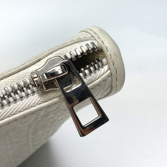 LOEWE Tote Bag leather white anagram Briefcase Business bag unisex(Unisex) Used Authentic