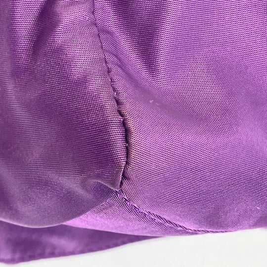 PRADA Tote Bag BN1757 Nylon / leather purple logo Shoulder Bag Women Used Authentic