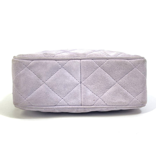 CHANEL Shoulder Bag suede purple CC COCO Mark Crossbody Mini matrasse Women Used Authentic