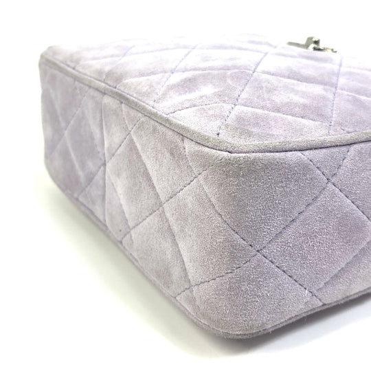 CHANEL Shoulder Bag suede purple CC COCO Mark Crossbody Mini matrasse Women Used Authentic