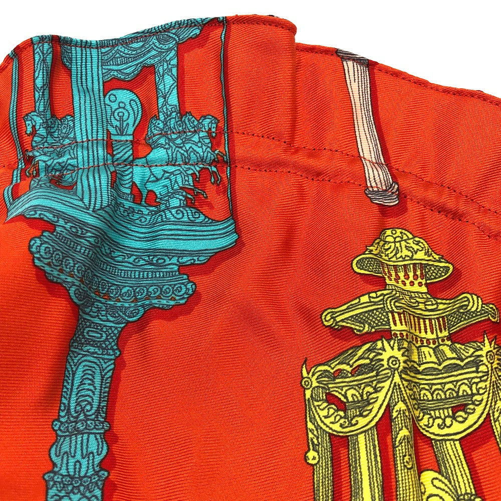 HERMES Pouch silk multicolor Overall handle Petit Ash