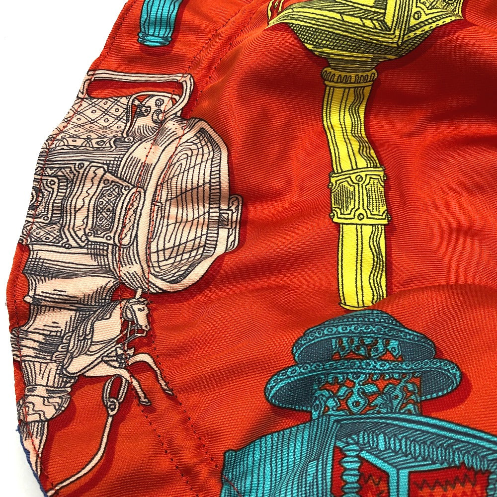 HERMES Pouch silk multicolor Overall handle Petit Ash