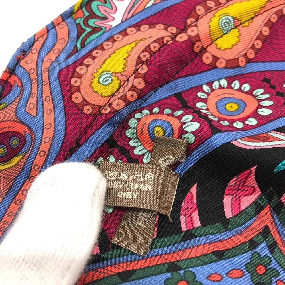 HERMES Pouch silk multicolor Overall handle Petit Ash