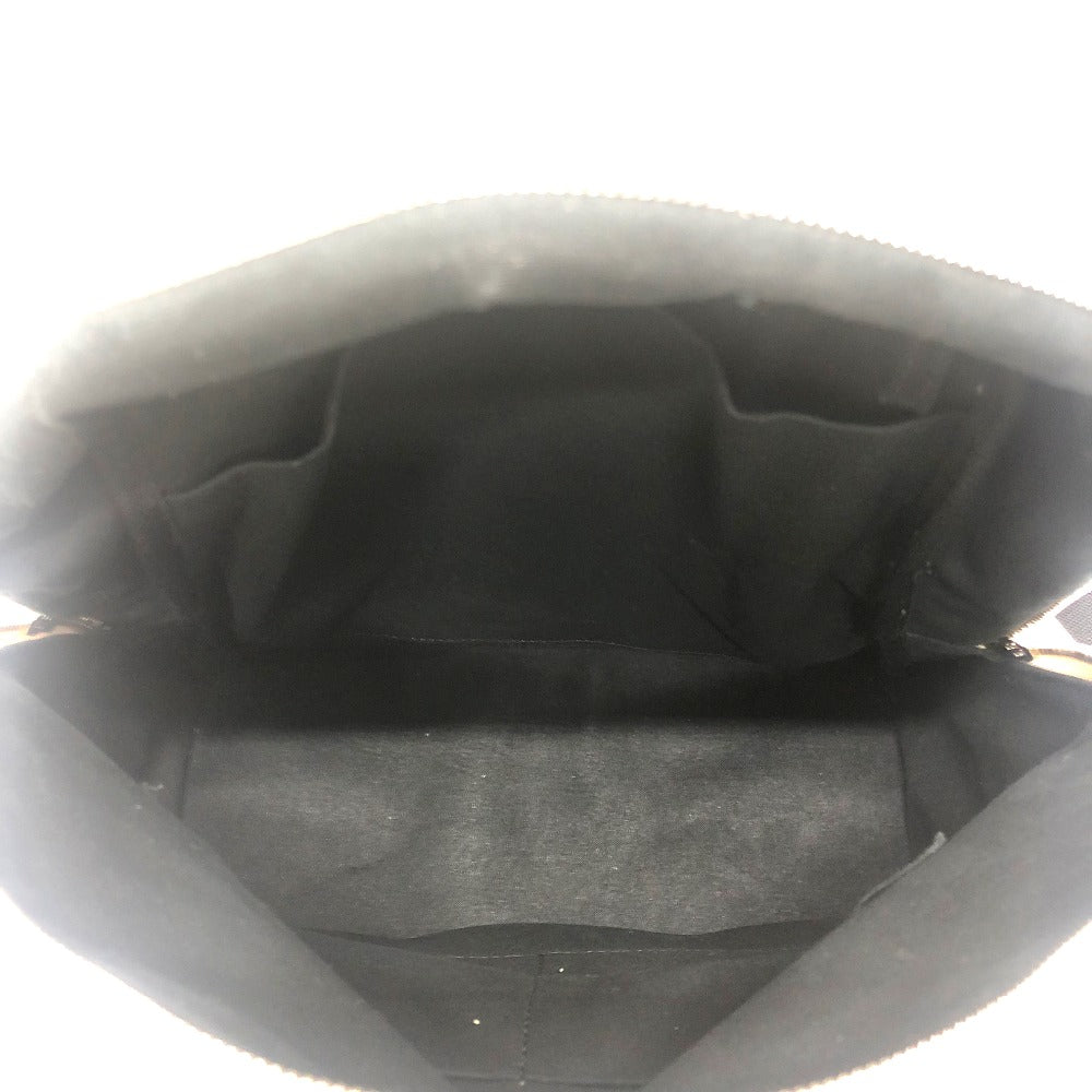 FENDI Shoulder Bag Canvas / leather Brown Zucchino Shoulder Bag Women Used Authentic