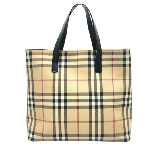 BURBERRY Tote Bag PVC / Leather beige check