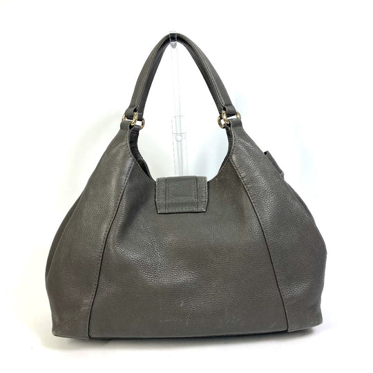 GUCCI Tote Bag 268747 leather Brown D-shaped ring Women Secondhand Authentic