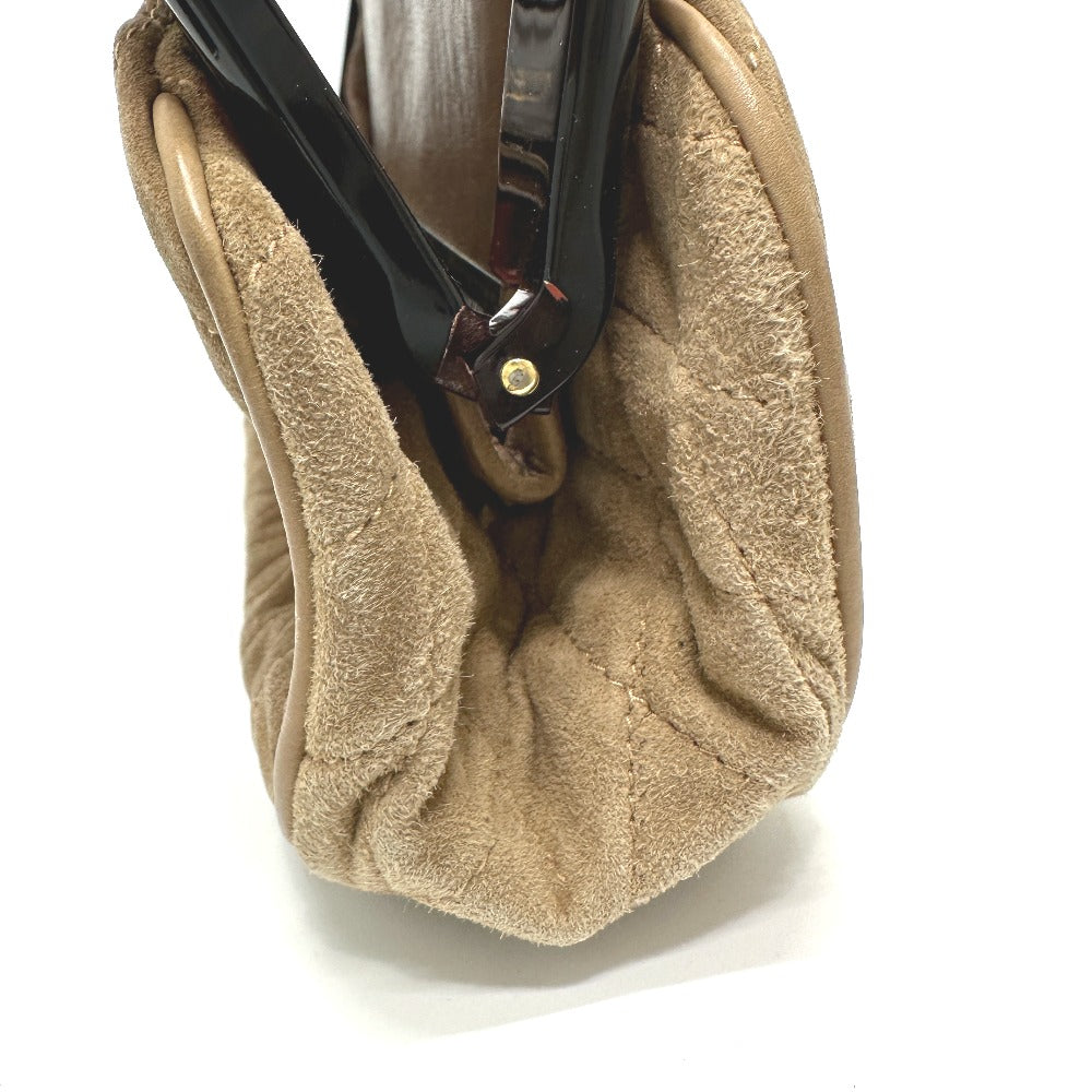 CHANEL Pouch suede Brown CC COCO Mark Gamaguchi Women Used Authentic