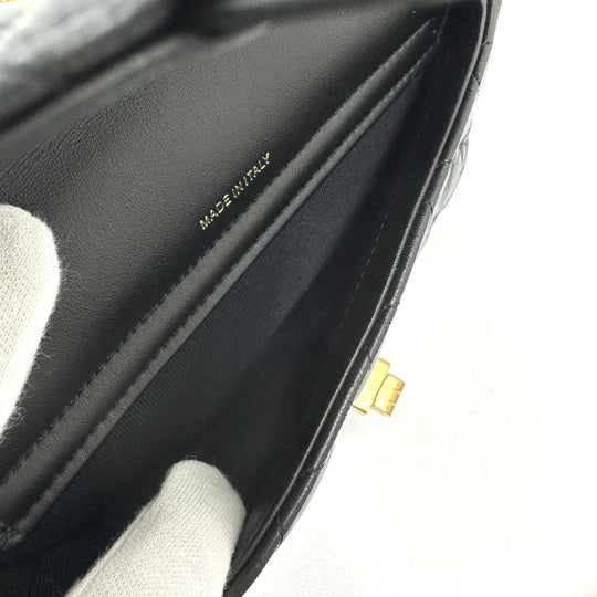 CHANEL Shoulder Bag AP2215 Calfskin black 2.55 Mademoiselle Matrasse Chain wallet Women Used Authentic