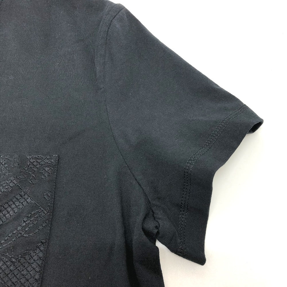 HERMES one piece cotton black Embroidery pocket dress dress Women 42 Used Authentic