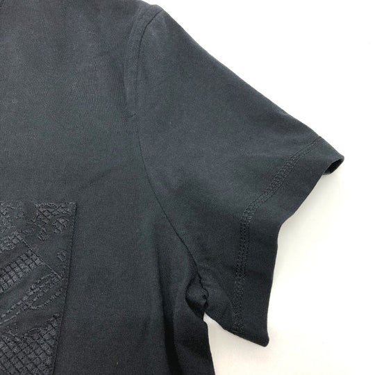 HERMES one piece cotton black Embroidery pocket dress dress Women 42 Used Authentic