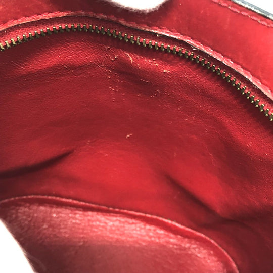 CELINE Handbag leather Red Mini tote Women Used Authentic