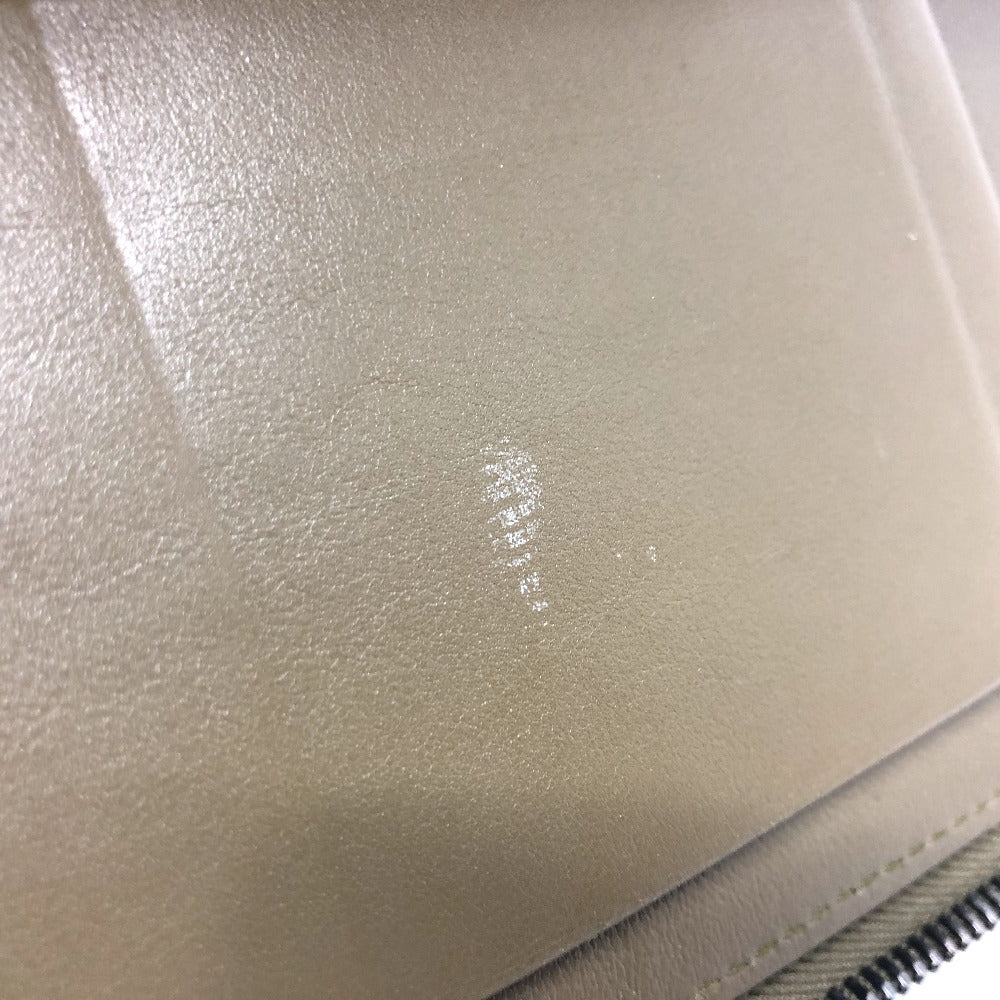 Valentino Garavani Long Wallet Purse leather khaki Rock studs double zip fastener mens Used Authentic