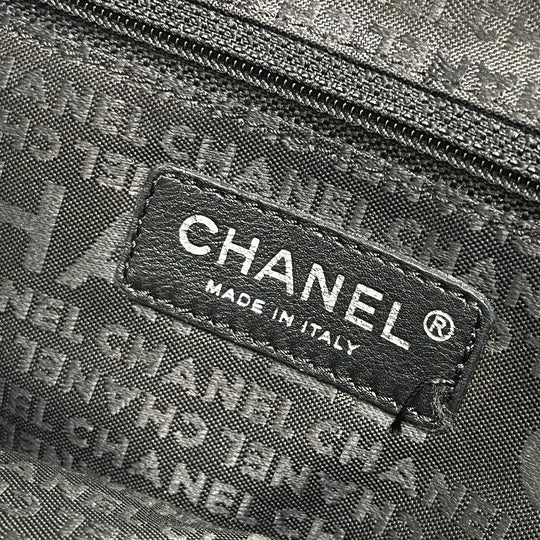 CHANEL Shoulder Bag tweed gray Camelia flap Women Used Authentic