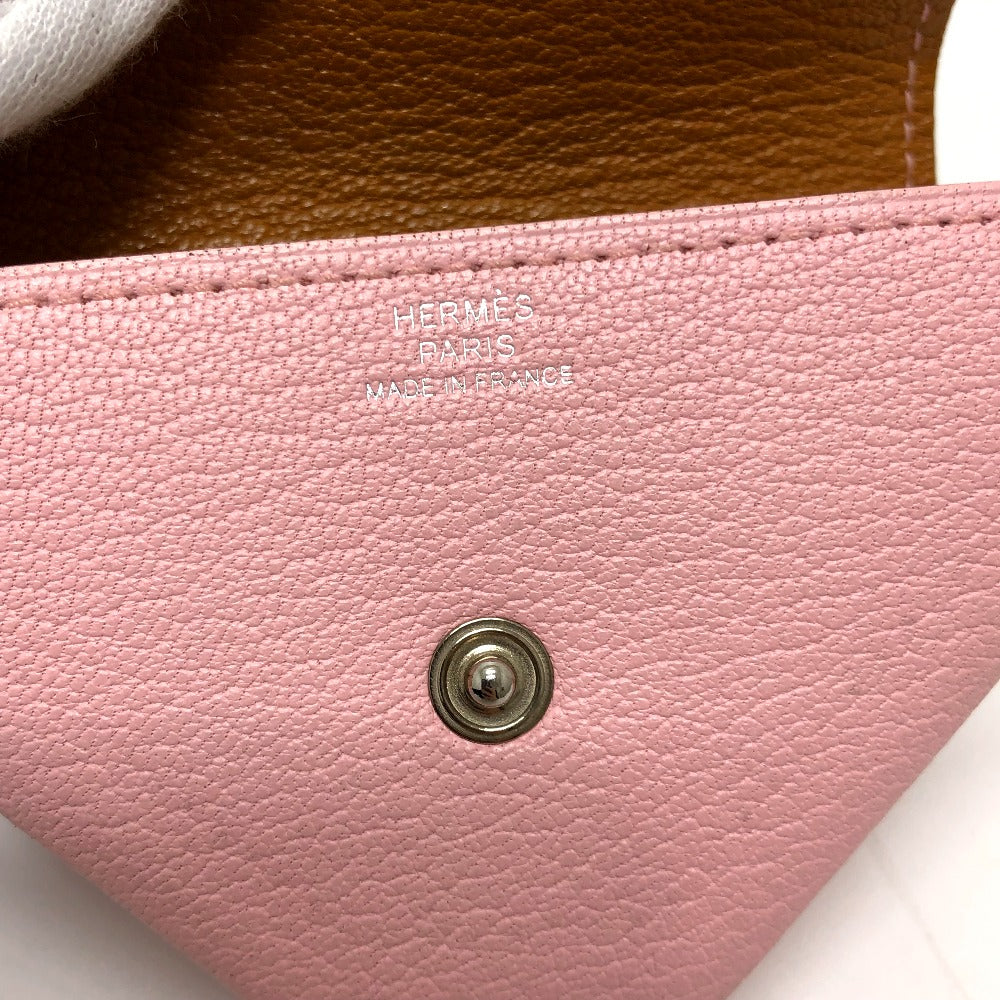HERMES Coin case Shave pink Revan Cattle Women Used Authentic