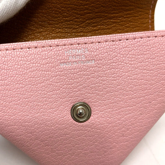 HERMES Coin case Shave pink Revan Cattle Women Used Authentic