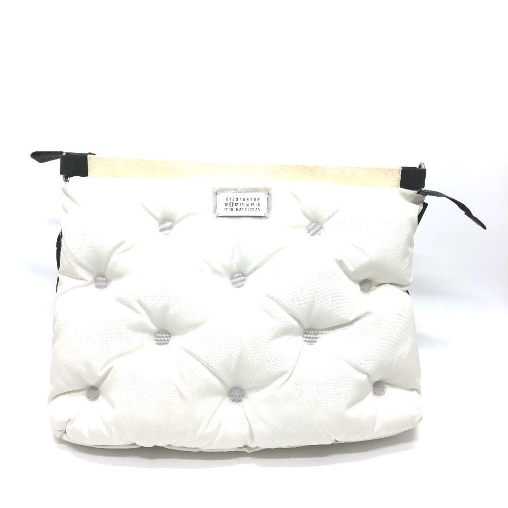 MARTIN MARGIELA Shoulder Bag Canvas leather white Gram slam