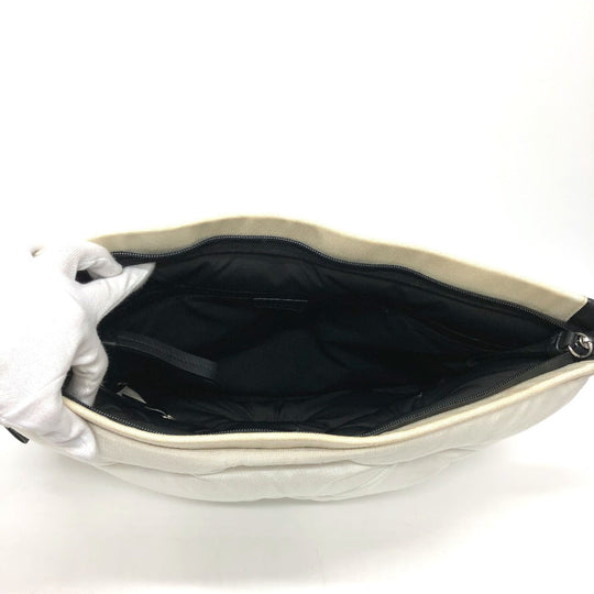 MARTIN MARGIELA Shoulder Bag Canvas leather white Gram slam