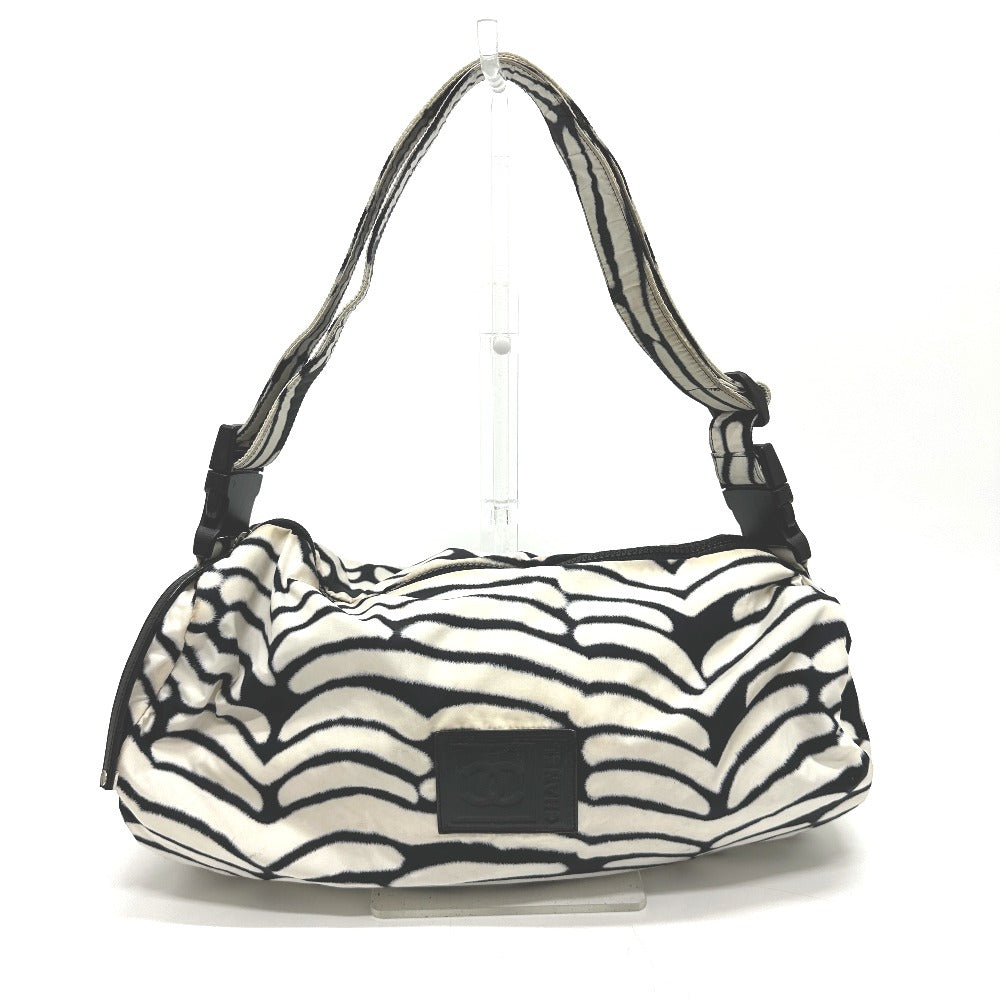 CHANEL Shoulder Bag Nylon white Sports CC COCO Mark Women Used Authentic