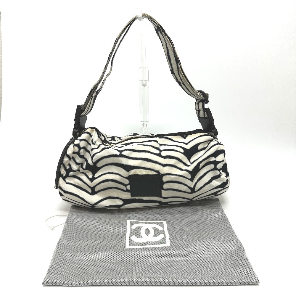 CHANEL Shoulder Bag Nylon white Sports CC COCO Mark Women Used Authentic