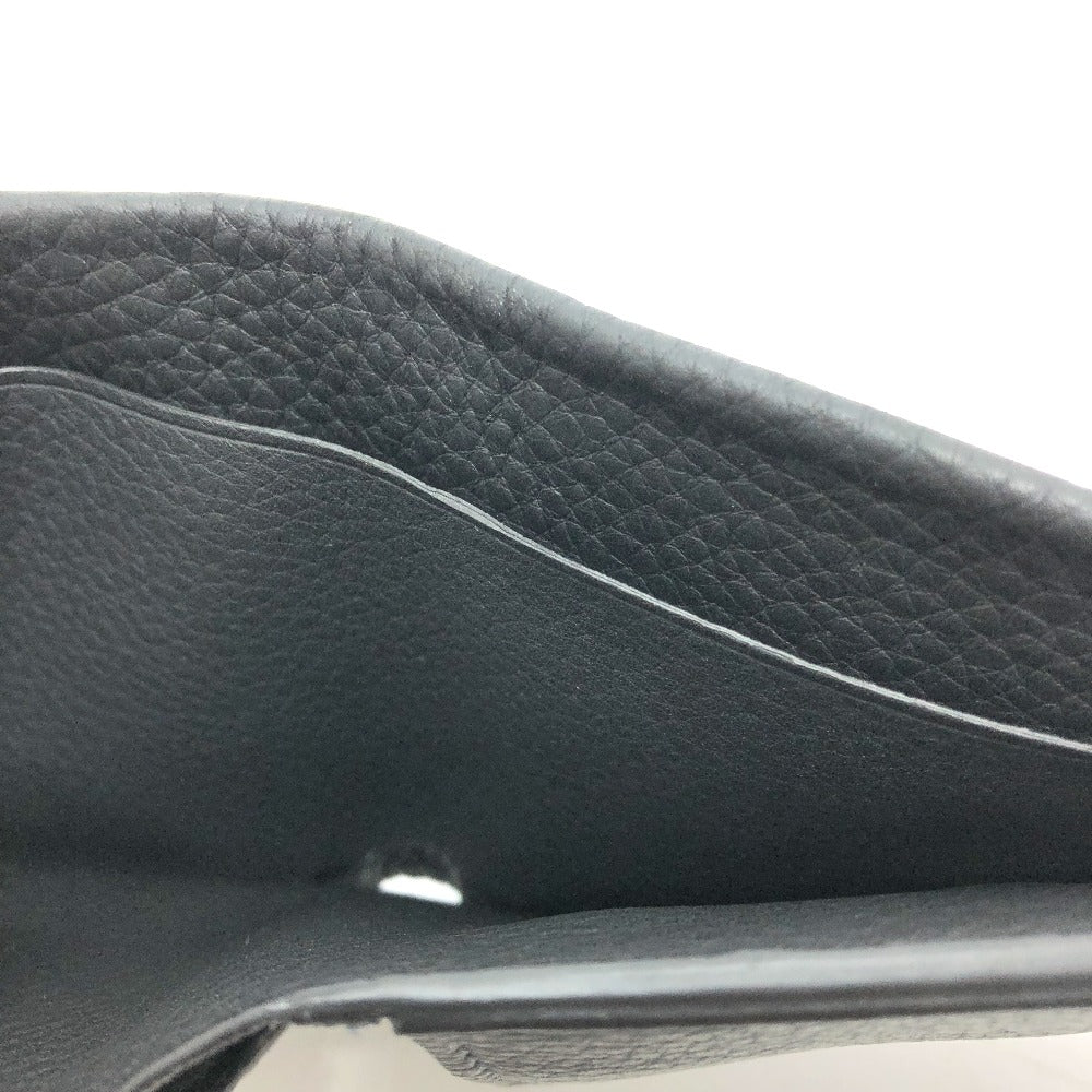 BURBERRY Folded wallet 8043377 leather black logo Wallet mens Used Authentic