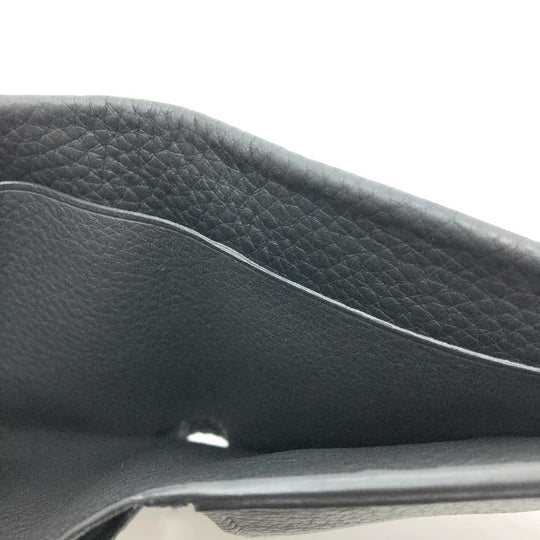 BURBERRY Folded wallet 8043377 leather black logo Wallet mens Used Authentic