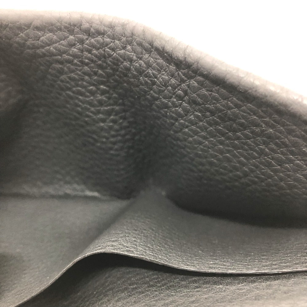 BURBERRY Folded wallet 8043377 leather black logo Wallet mens Used Authentic