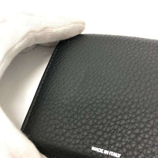 BURBERRY Folded wallet 8043377 leather black logo Wallet mens Used Authentic