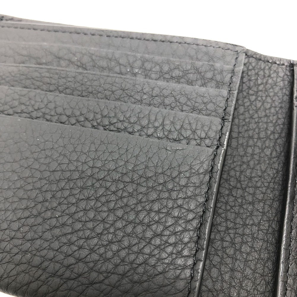BURBERRY Folded wallet 8043377 leather black logo Wallet mens Used Authentic