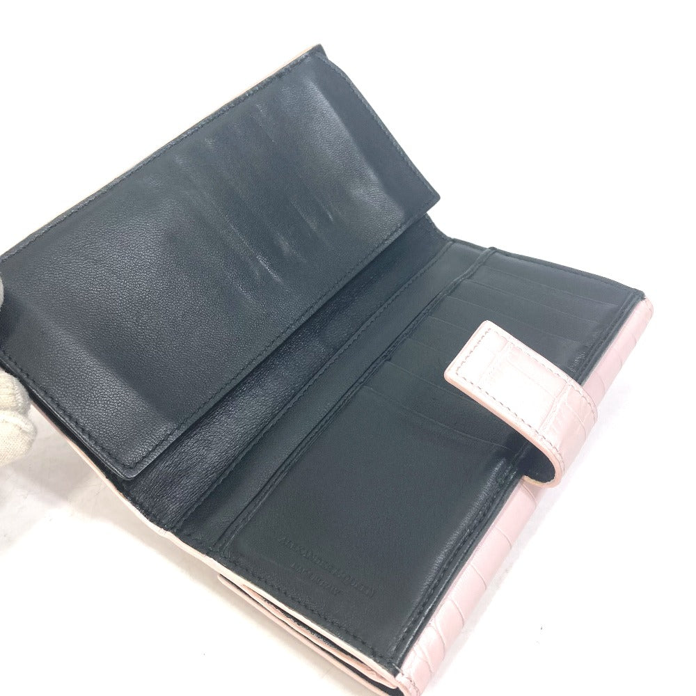 Alexander Wang Long Wallet Purse leather pink Rhinestone Skull Women Used Authentic