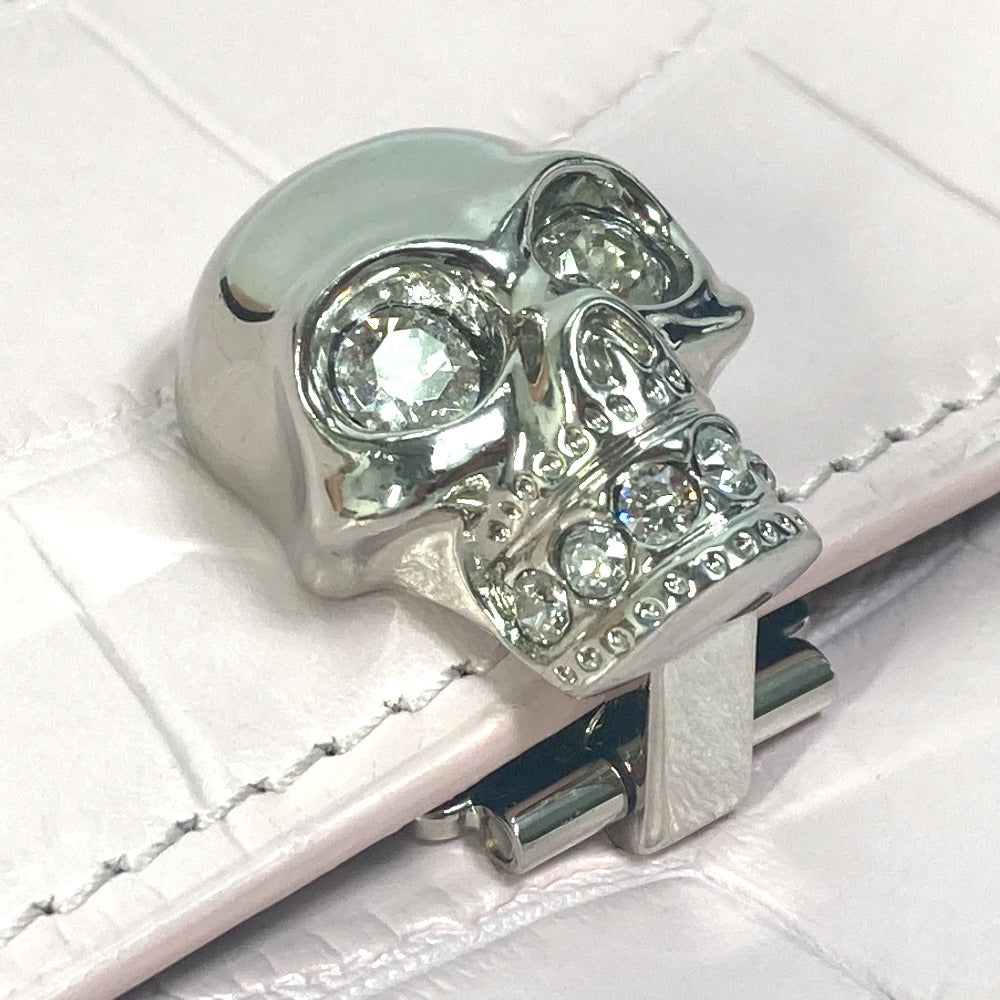 Alexander Wang Long Wallet Purse leather pink Rhinestone Skull Women Used Authentic