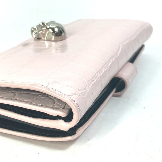 Alexander Wang Long Wallet Purse leather pink Rhinestone Skull Women Used Authentic