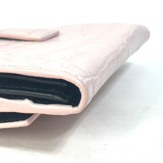 Alexander Wang Long Wallet Purse leather pink Rhinestone Skull Women Used Authentic