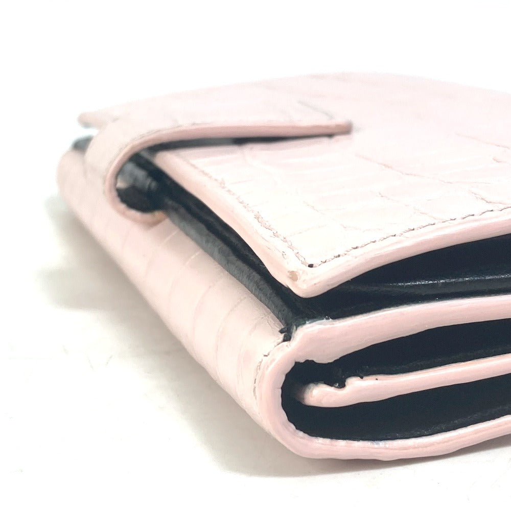 Alexander Wang Long Wallet Purse leather pink Rhinestone Skull Women Used Authentic