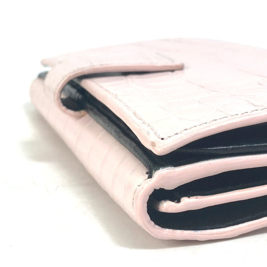 Alexander Wang Long Wallet Purse leather pink Rhinestone Skull Women Used Authentic