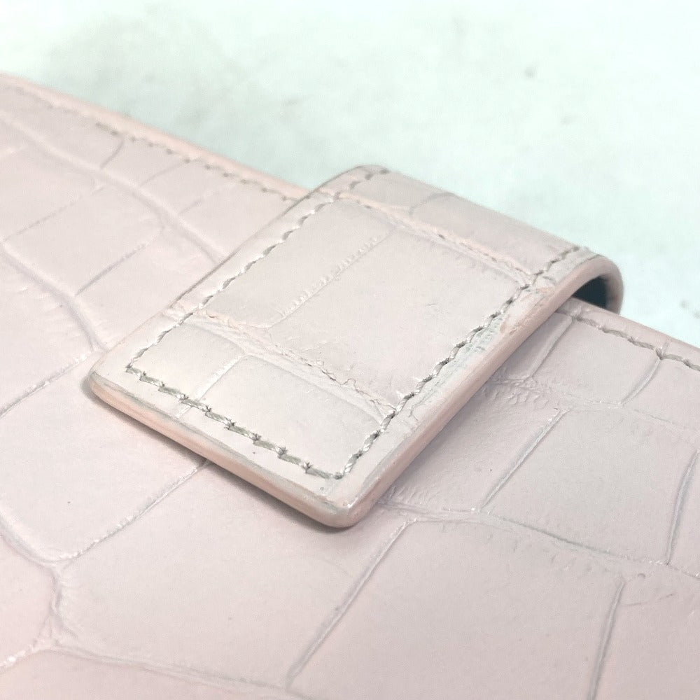 Alexander Wang Long Wallet Purse leather pink Rhinestone Skull Women Used Authentic