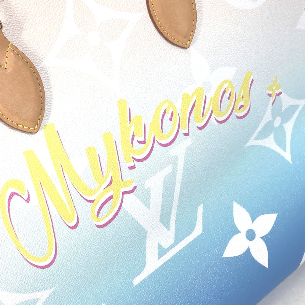 LOUIS VUITTON Tote Bag M57872 Monogram Giant Canvas, Straw blue Monogram Giant ON THE GO GM MYKONOS EXCLUSIVE MYKONOS Women Used Authentic