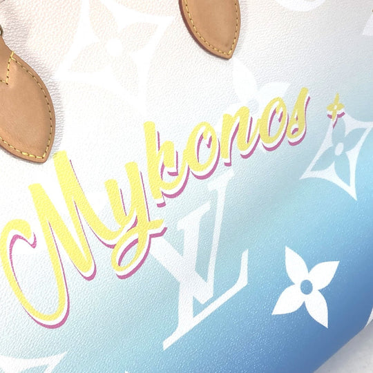 LOUIS VUITTON Tote Bag M57872 Monogram Giant Canvas, Straw blue Monogram Giant ON THE GO GM MYKONOS EXCLUSIVE MYKONOS Women Used Authentic