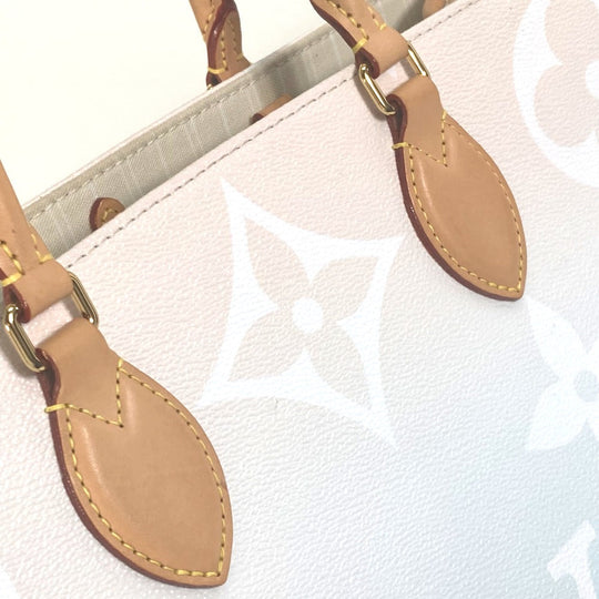 LOUIS VUITTON Tote Bag M57872 Monogram Giant Canvas, Straw blue Monogram Giant ON THE GO GM MYKONOS EXCLUSIVE MYKONOS Women Used Authentic