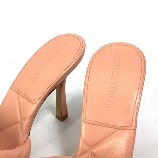 BOTTEGAVENETA Sandals 639943 leather pink RUBBER LIDO MULES Women 37 Used Authentic