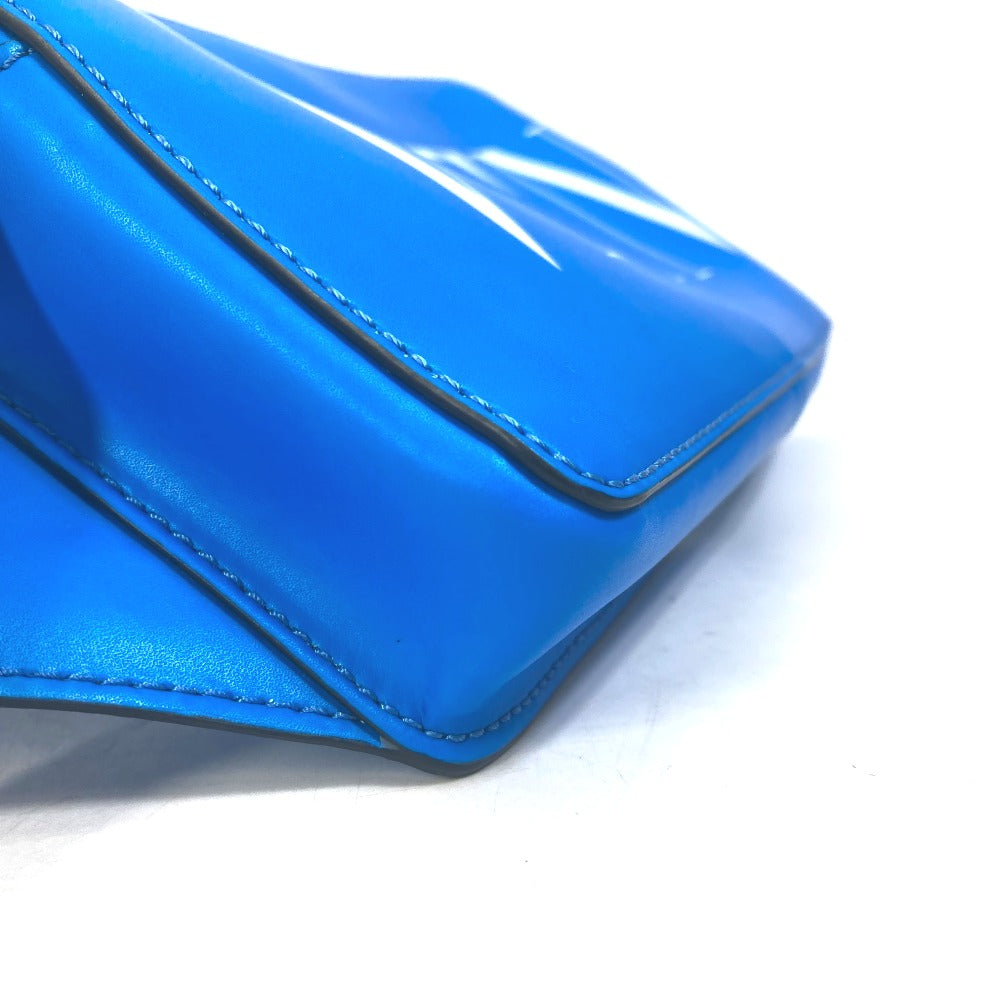 VALENTINO Waist bag TY0B0719 leather blue VLTN logo Sling bag mens Used Authentic