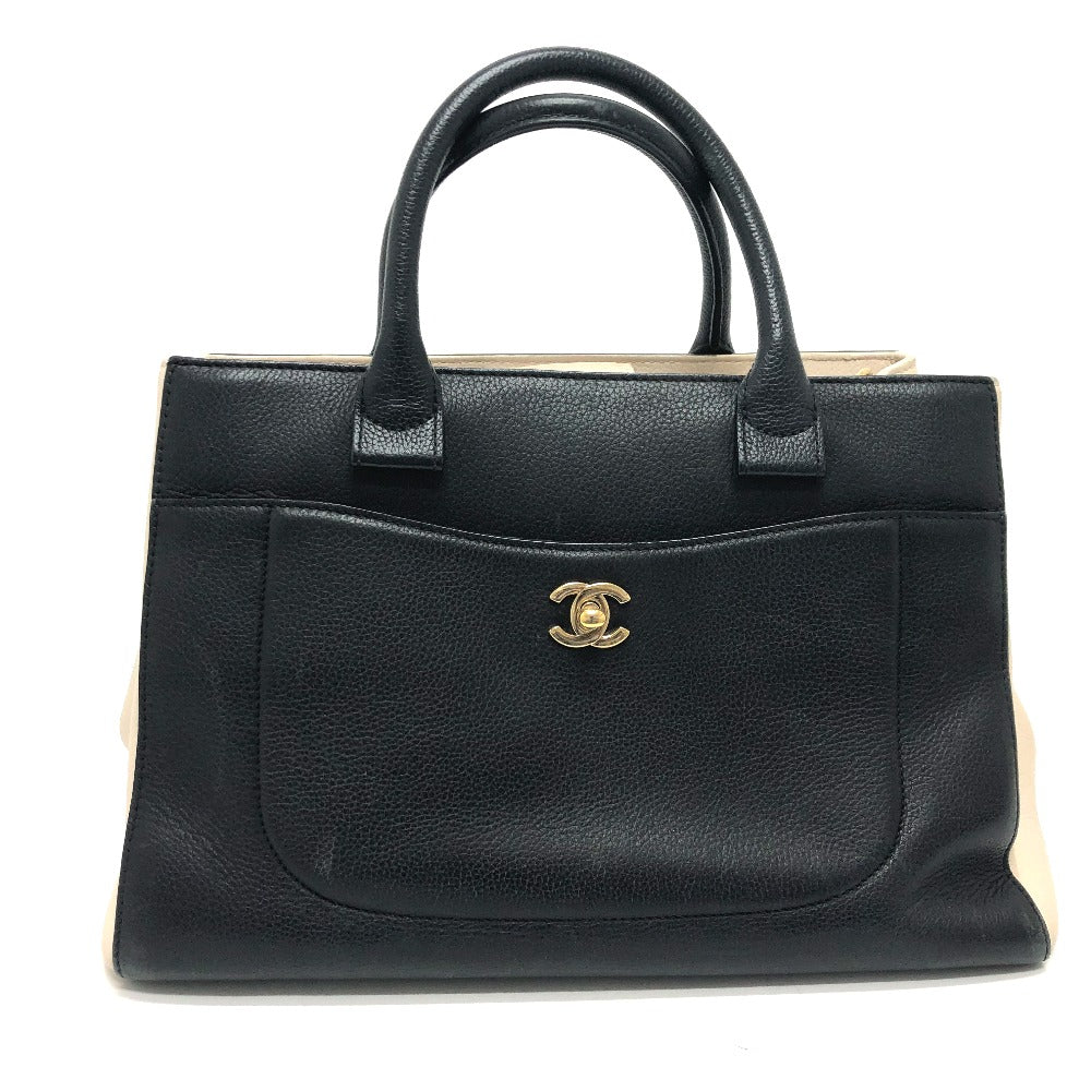 CHANEL Shoulder Bag A69930 leather black CC mark Executive tote Women Used Authentic