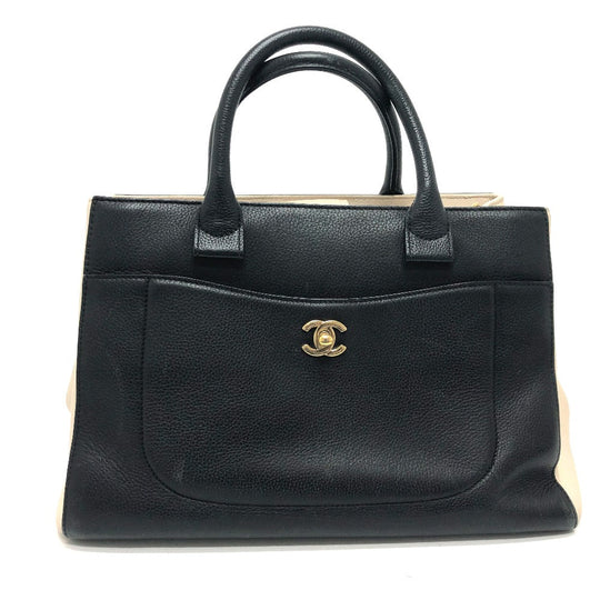 CHANEL Shoulder Bag A69930 leather black CC mark Executive tote Women Used Authentic