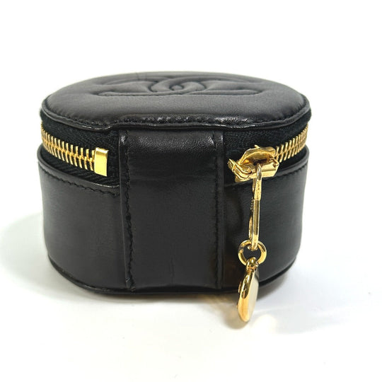CHANEL Accessory case A02786 lambskin black accessory case COCO Mark CC Women Used Authentic
