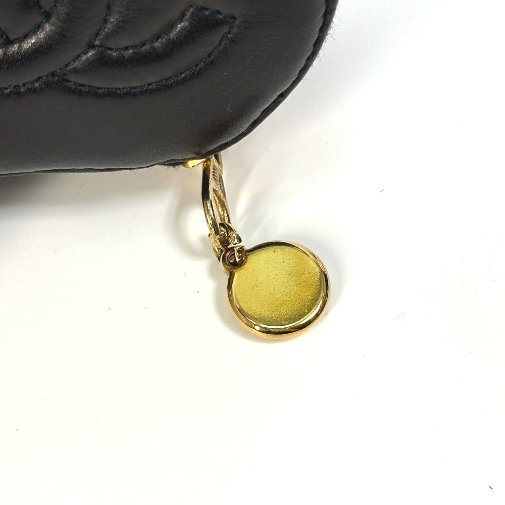 CHANEL Accessory case A02786 lambskin black accessory case COCO Mark CC Women Used Authentic