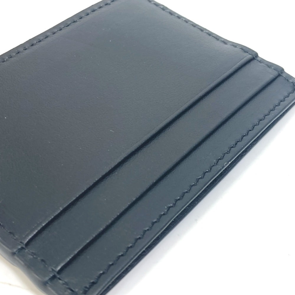 GUCCI Card Case 547596 leather black logo name card holder mens Secondhand Authentic
