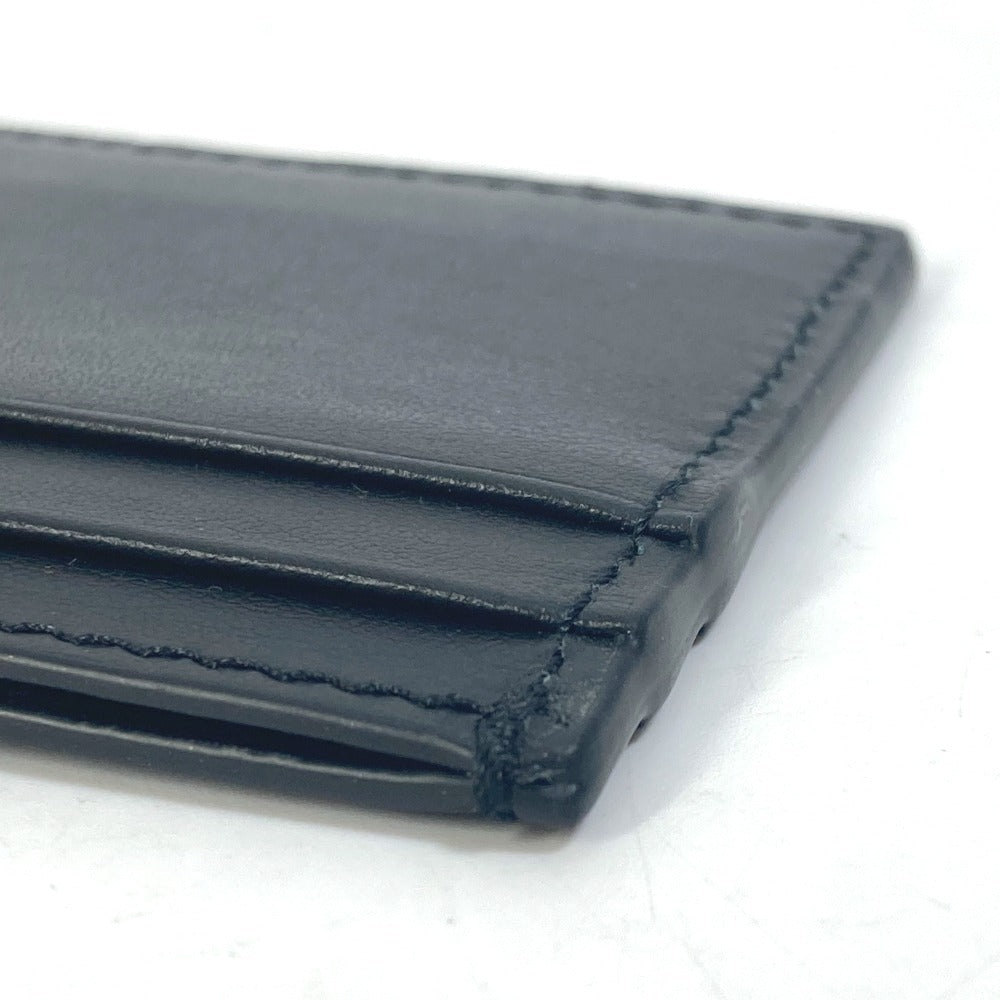 GUCCI Card Case 547596 leather black logo name card holder mens Secondhand Authentic