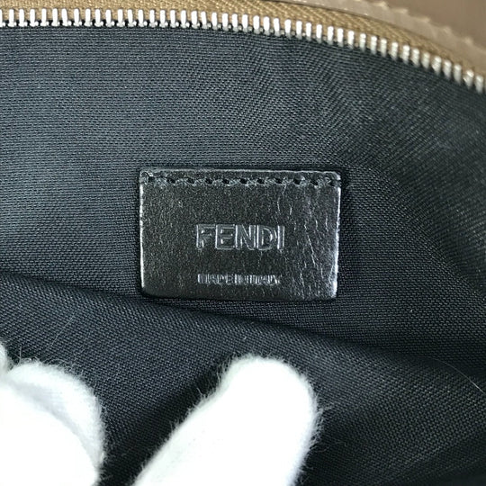 FENDI Pouch 7N0108 Nylon / leather khaki Zucca Women Used Authentic