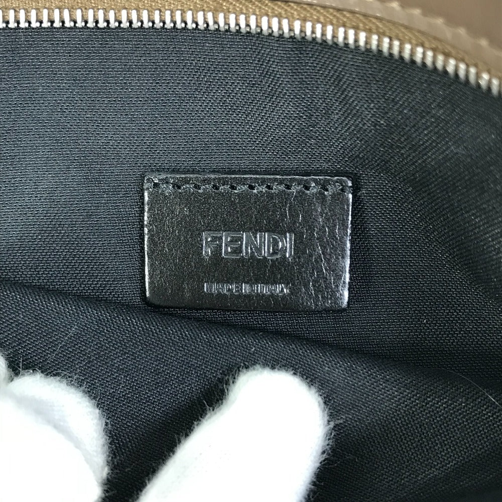 FENDI Pouch 7N0108 Nylon / leather khaki Zucca Women Used Authentic