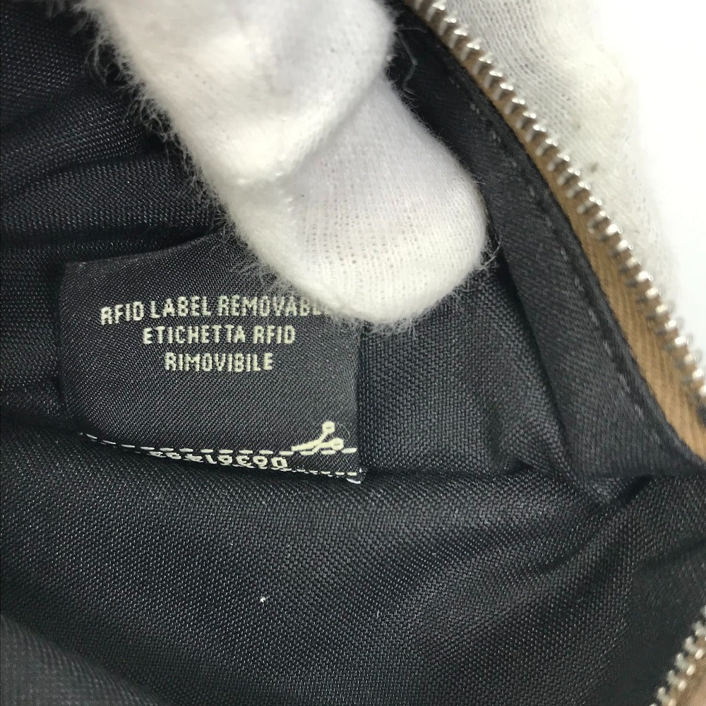 FENDI Pouch 7N0108 Nylon / leather khaki Zucca Women Used Authentic