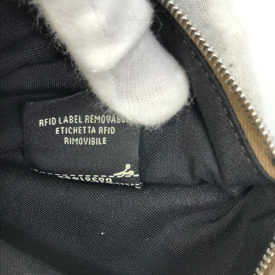 FENDI Pouch 7N0108 Nylon / leather khaki Zucca Women Used Authentic